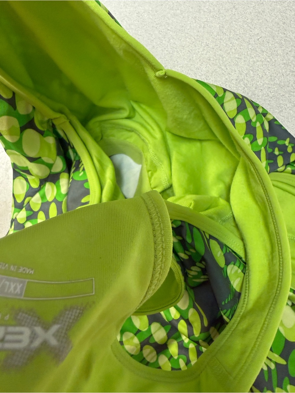 Xersion Neon Green Patterned Racerback Tank - Picture 11 of 13